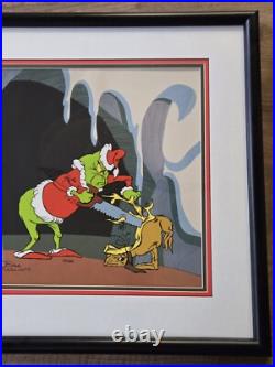 Grinch'On Becoming A Reindeer' Chuck Jones SIGNED Cel #374/500 + COA/NEW FRAME