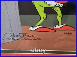 Grinch'On Becoming A Reindeer' Chuck Jones SIGNED Cel #374/500 + COA/NEW FRAME