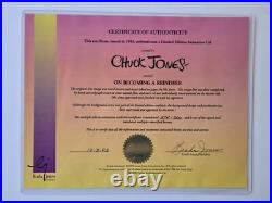 Grinch'On Becoming A Reindeer' Chuck Jones SIGNED Cel #374/500 + COA/NEW FRAME