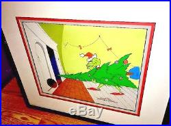 Grinch Stole Christmas Animation Cel Original Production Signed Chuck Jones Cell