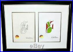 Grinch Stole Christmas Animation Cel Signed Chuck Jones Production Drawing