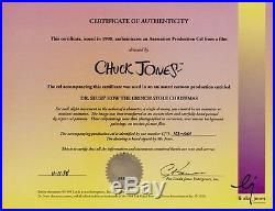 Grinch Stole Christmas Cel Original Animation Production Max Signed Chuck Jones