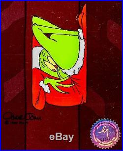 Grinch Stole Christmas Cel Original Animation Production Signed Chuck Jones Cell