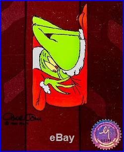Grinch stole christmas animation cel original production signed chuck jones cell
