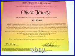 HAND SIGNED CHUCK JONES Roadrunner Wile BATMAN WARNER BROTHERS CEL GICLEE PRINT