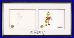 HOW THE GRINCH STOLE CHRISTMAS 1966 Chuck Jones Seuss signed cel and draw seal