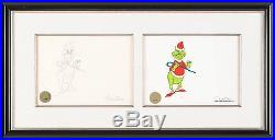 HOW THE GRINCH STOLE CHRISTMAS 1966 Chuck Jones Seuss signed cell and draw seal