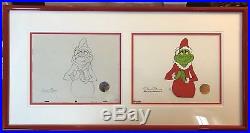 HOW THE GRINCH STOLE CHRISTMAS ORIGINAL DRAWING & CEL SIGNED by CHUCK JONES
