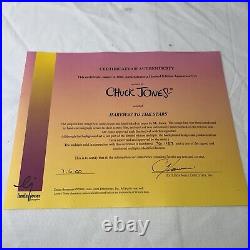 Hare-Way to the Stars Bugs Bunny and Instant Martian Production Cell Signed COA