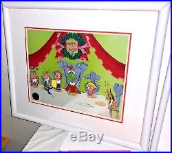 How The Grinch Stole Christmas 2 Cel Set Signed Chuck Jones Cell & Promo Cards
