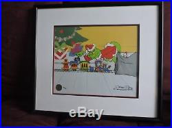 How The Grinch Stole Christmas Cel, Great Train Robbery signed Chuck Jones cell