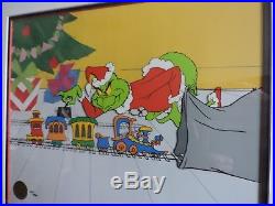 How The Grinch Stole Christmas Cel, Great Train Robbery signed Chuck Jones cell