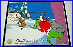 How The Grinch Stole Christmas Cel Signed Chuck Jones Animation limited FRAMED