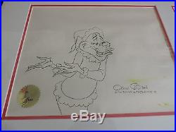 How The Grinch Stole Christmas Original Production Cel Max signed Chuck Jones