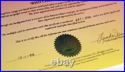 How the Grinch Stole Christmas SIGNED Hand Painted Cel Limited Edition Dr Seuss