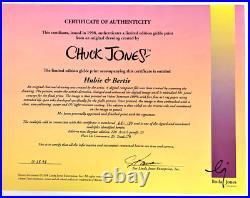 Hubie and Bertie Chuck Jones Signed Limited Edition Gicleé Print #64/120 COA
