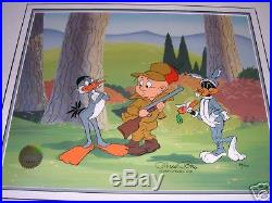 IDENTITY CRISIS SIGNED CHUCK JONES FRAMED BUGS Bunny WB cel Looney Tunes