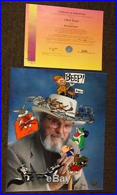IN CHARACTER HAND-SIGNED CHUCK JONES Limited Edition Cel UF Marvin the Martian