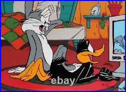 JUST FUR LAUGHS Ltd Ed Cel withBugs Bunny & Daffy Duck by CHUCK JONES withCOA