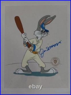 Joe DiMaggio Autographed Limited Edition Warner Bros. Bugs Bunny Sericel WithCoa