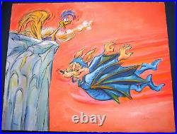LARGE SIGNED CHUCK JONES Roadrunner Wile BATMAN WARNER BROTHERS CEL GICLEE PRINT LARGE SIGNED CHUCK JONES Roadrunner Wile BATMAN WARNER BROTHERS CEL GICLEE PRINT