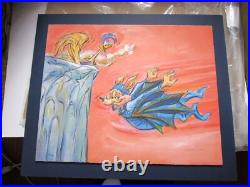 LARGE SIGNED CHUCK JONES Roadrunner Wile BATMAN WARNER BROTHERS CEL GICLEE PRINT
