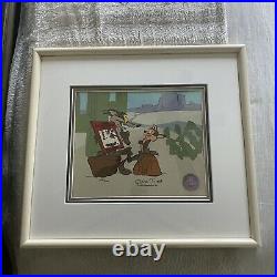 LOONEY TOONS ROAD SCHOLAR Wile E Coyote Animated Cel signed Chuck Jones RARE 256