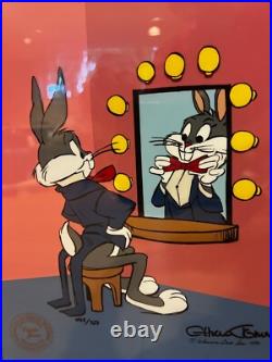 LOONEY TUNES Warner Brothers Cel Bugs Bunny Chuck Jones Signed COA
