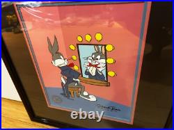 LOONEY TUNES Warner Brothers Cel Bugs Bunny Chuck Jones Signed COA
