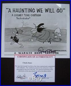 LOONEY TUNE photo signed by CHUCK JONES, with COA