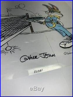 Limited Edition Bugs Bunny Animated Film Art Signed Chuck Jones 1988 Coa Stamp