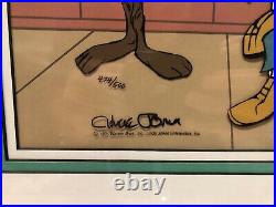 Limited Hand Paint Cel Lawyer Daffy Duck Wile E Coyote Chuck Jones Signed Framed