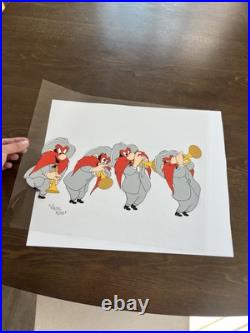 Looney Tunes Animation Cel The Jazz Player Yosemite Sam Signed Virgil Ross