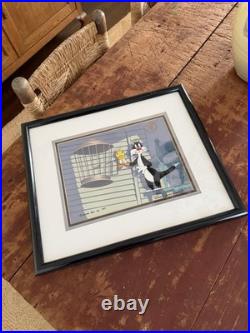 Looney Tunes Chuck Jones Signed Framed Cel Tweety Sylvester Limited Warner Bros