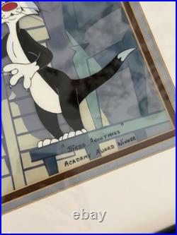 Looney Tunes Chuck Jones Signed Framed Cel Tweety Sylvester Limited Warner Bros