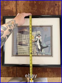 Looney Tunes Chuck Jones Signed Framed Cel Tweety Sylvester Limited Warner Bros