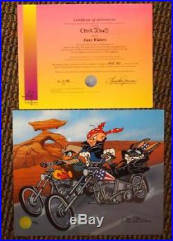 Looney Tunes Easy Widers Cel Signed Chuck Jones Motorcycle Harley Davidson