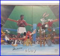 Looney Tunes Empty That Glove! Limited Edition Cel signed by Muhammed Ali
