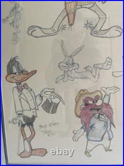 Looney Tunes Hand sketching. Huge. Virgil Ross Signed. Rare. Incredible