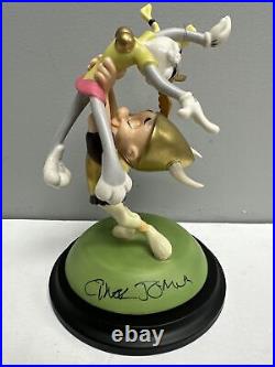 Looney Tunes Paw De Deux Statue Bugs Bunny SIGNED Chuck Jones Elmer Fudd Goebel