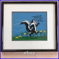 Looney Tunes Production Cel Art Pepe le Pew PP Flowers Tulip Signed Chuck Jones