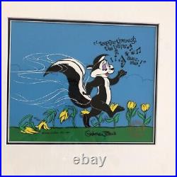 Looney Tunes Production Cel Art Pepe le Pew PP Flowers Tulip Signed Chuck Jones