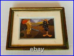 Looney Tunes Signed Chuck Jones framed art print Limited Elmer Fudd Daffy Duck