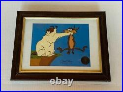 Looney Tunes Signed Chuck Jones framed art print Limited Sheepdog Coyote Ralph