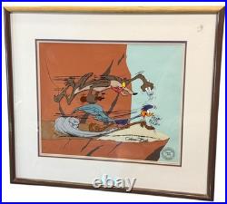 Looney Tunes WILE COYOTE ROAD RUNNER Salt And Pepper Chuck Jones Signed Cel LE