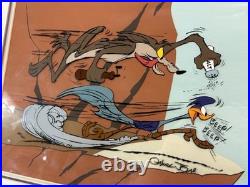 Looney Tunes WILE COYOTE ROAD RUNNER Salt And Pepper Chuck Jones Signed Cel LE