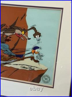 Looney Tunes WILE COYOTE ROAD RUNNER Salt And Pepper Chuck Jones Signed Cel LE