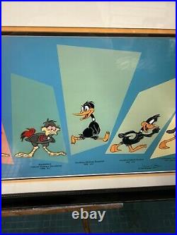 Looney Tunes limited ed art Evolution Of DaffyCOA CMI/5 Chuck Jones signed