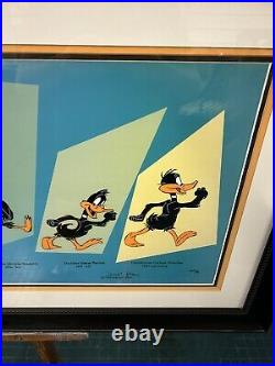 Looney Tunes limited ed art Evolution Of DaffyCOA CMI/5 Chuck Jones signed