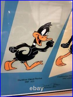 Looney Tunes limited ed art Evolution Of DaffyCOA CMI/5 Chuck Jones signed